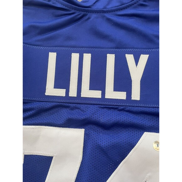 BOB LILLY HOF '80 Autographed Blue Jersey Mr. Cowboy Dallas Cowboys Beckett COA - Picture 7 of 12